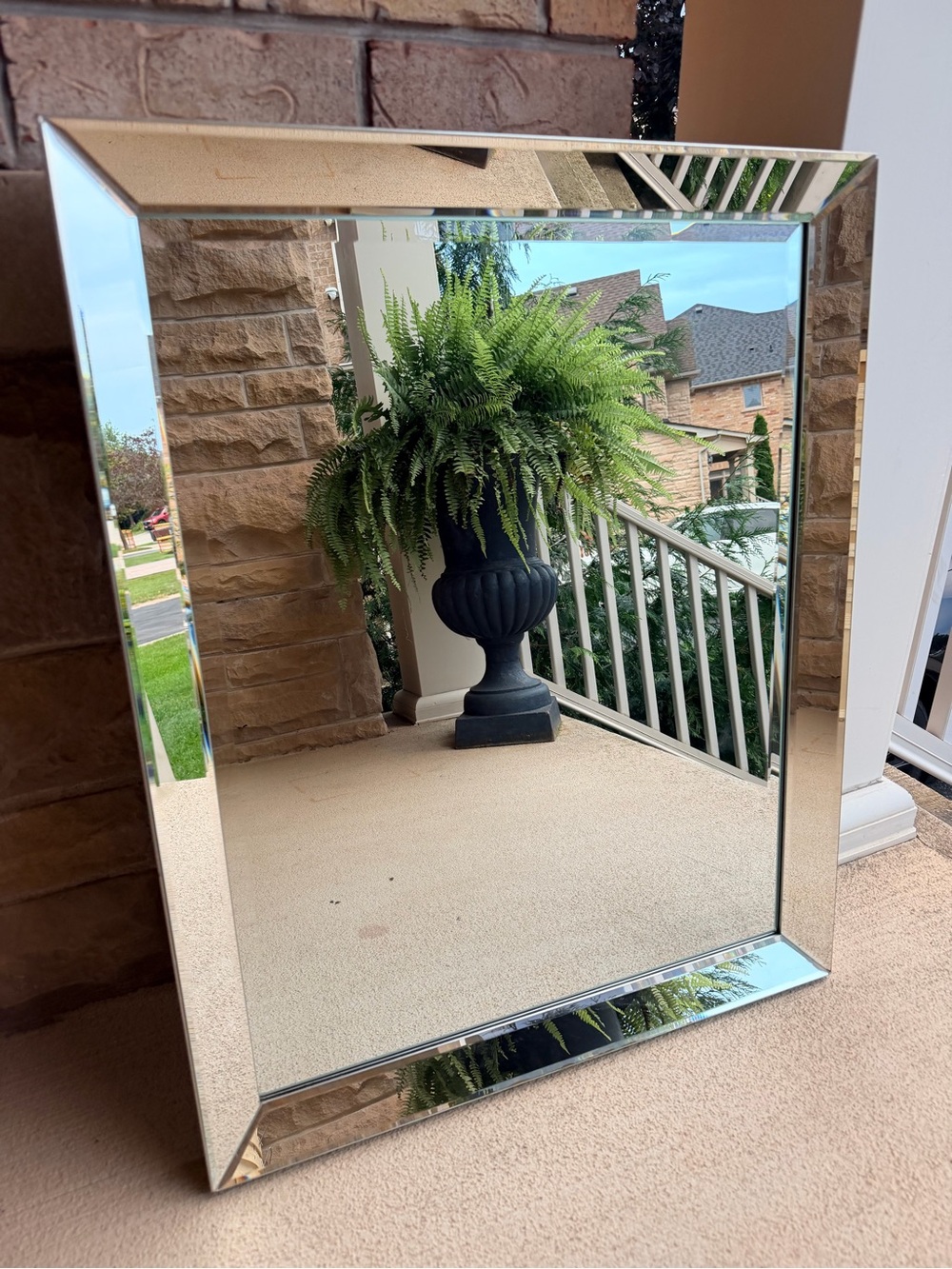Rectangular beveled framed Wall Mirror Decorative 32 X 26 Inches